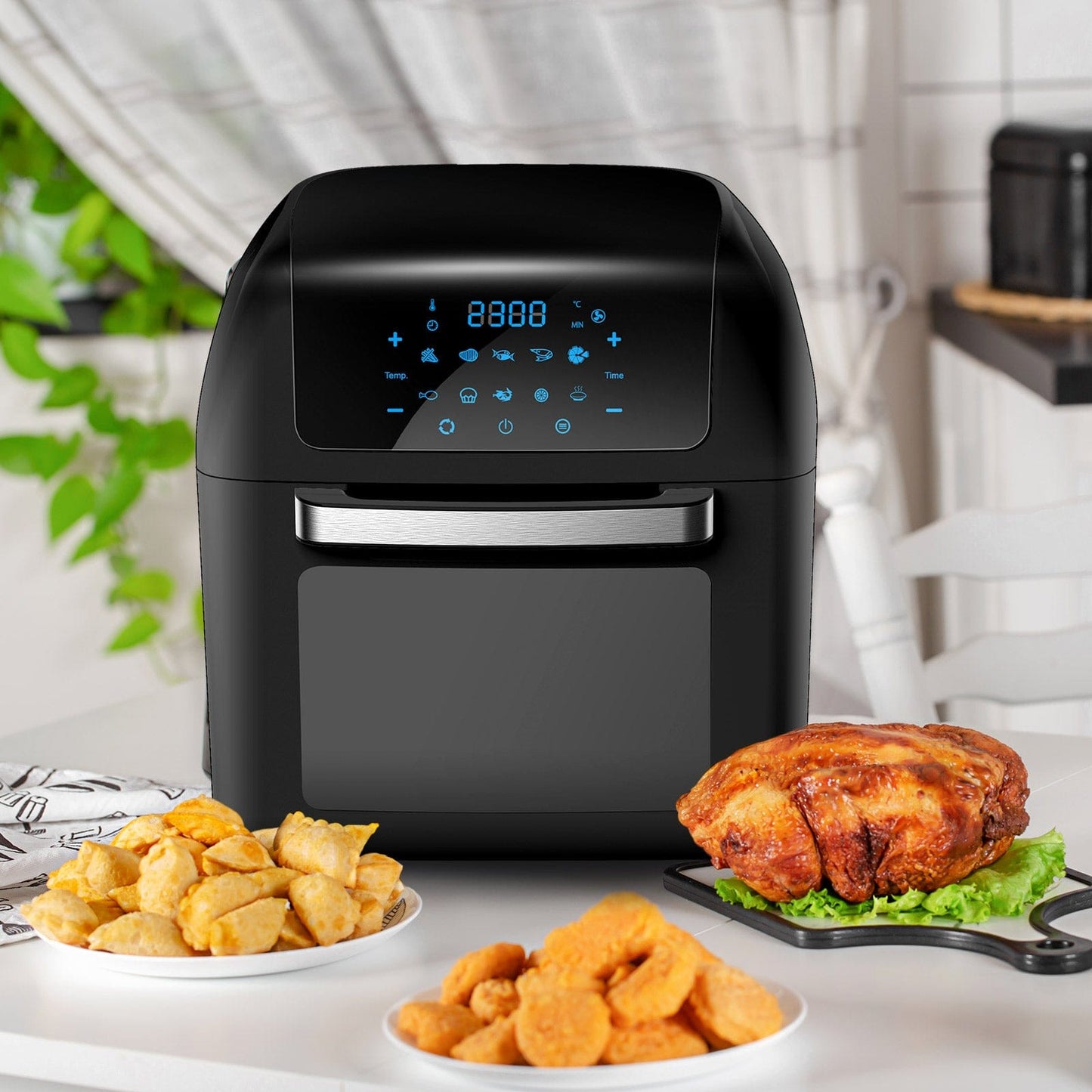 Kitchen Couture Healthy Options 13 Litre Air Fryer 10 Presets LCD Display Black 13 Litre Black