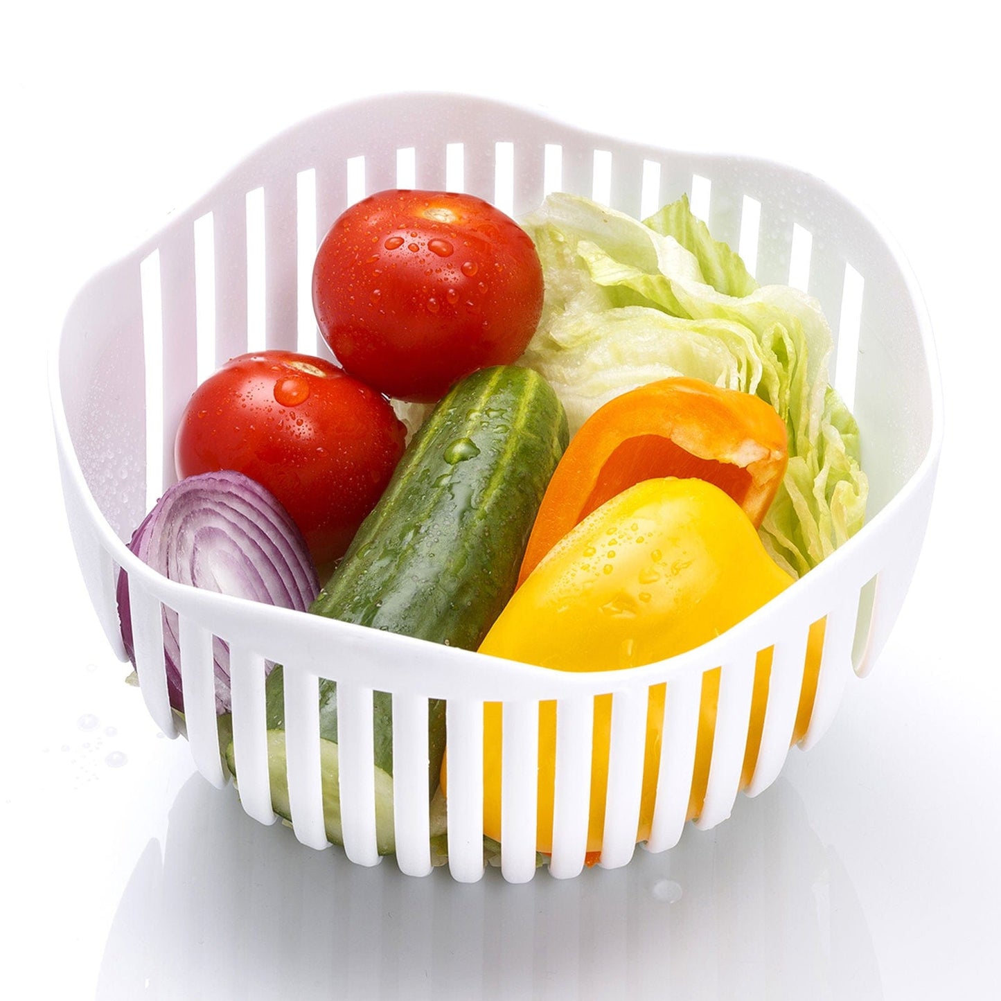 Instant Salad Maker Tool Easy Convenient Quick Healthy Vegetable Slicer White White