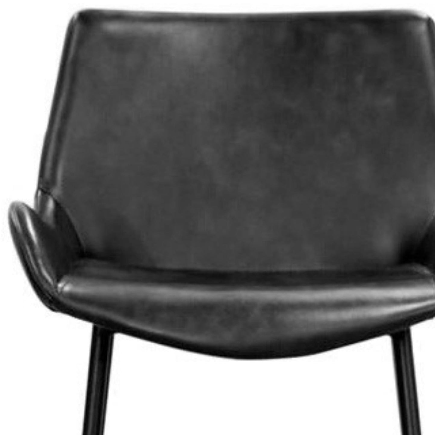 Brando Set of 8 PU Leather Upholstered Bar Chair Metal Leg Stool Vintage Grey