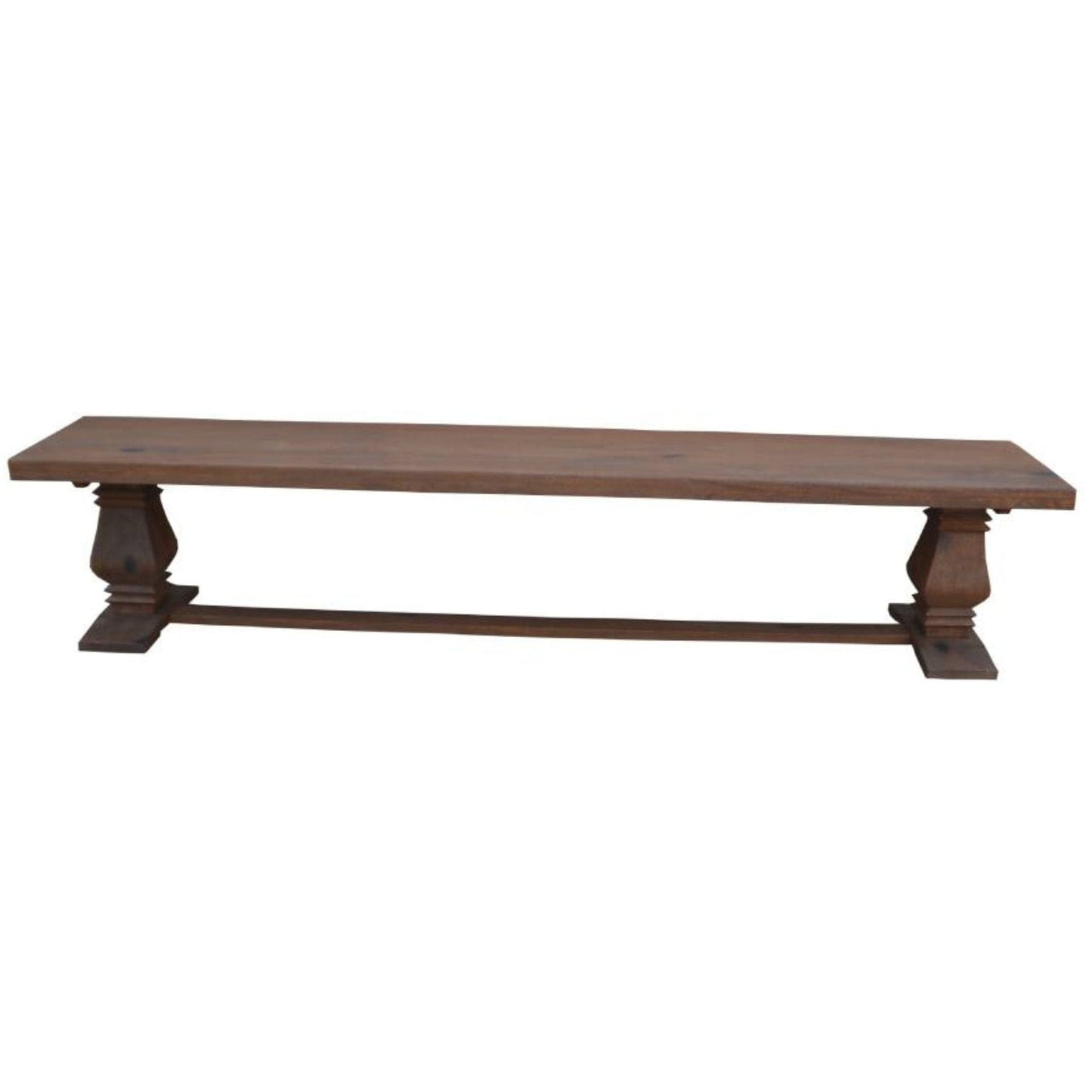 Florence 2pc Timber Dining Table Seat Bench 230cm French Provincial Pedestal