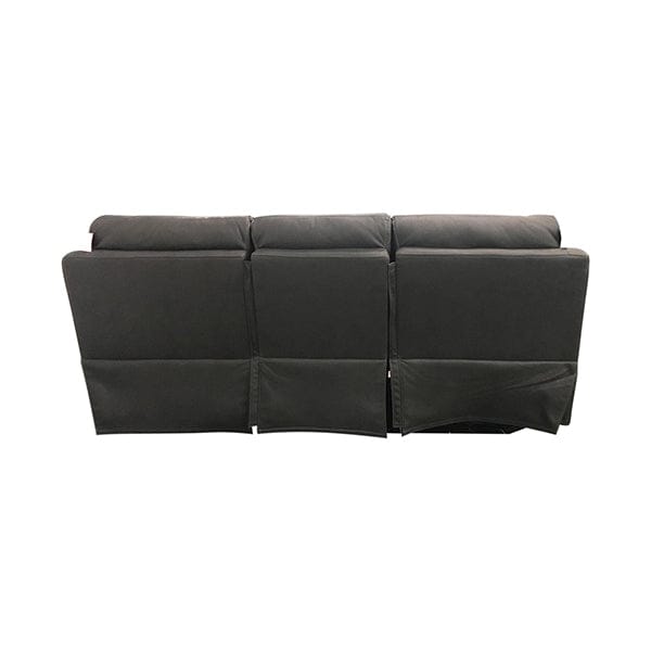 3+1+1 Seater Electric Recliner Sofa In Luxe Rhino Polyester Plywood Fabric In Ash Colour with Plastic Black Base