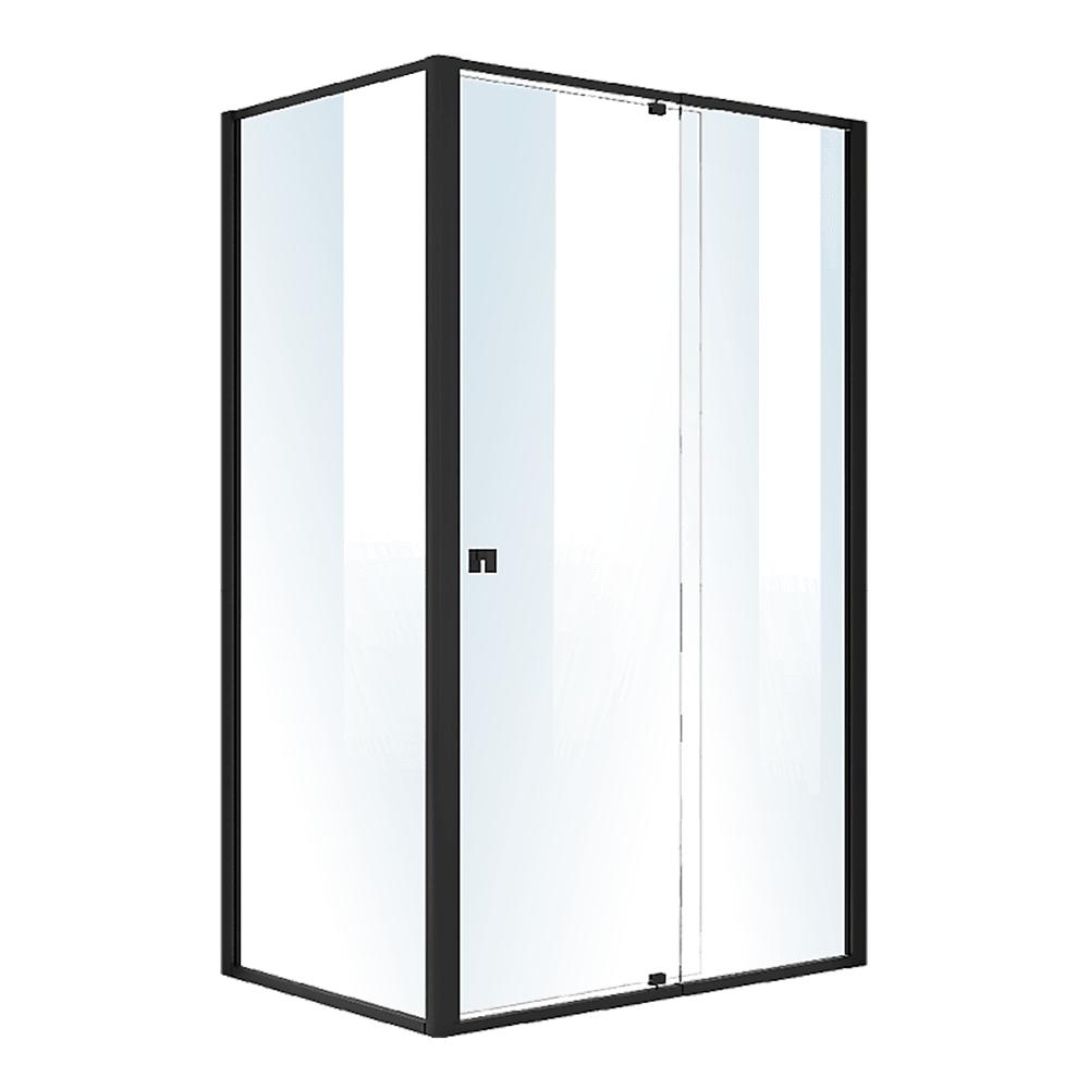 Semi Frameless Shower Screen (114~122)x 195cm & (77~80)x 195cm Side AS/NZS Glass