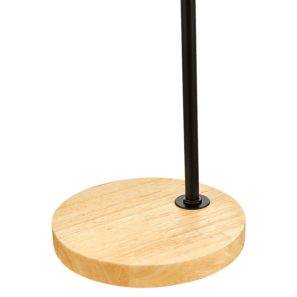 Modern Table lamp Desk Light Timber Base Bedside Bedroom Black