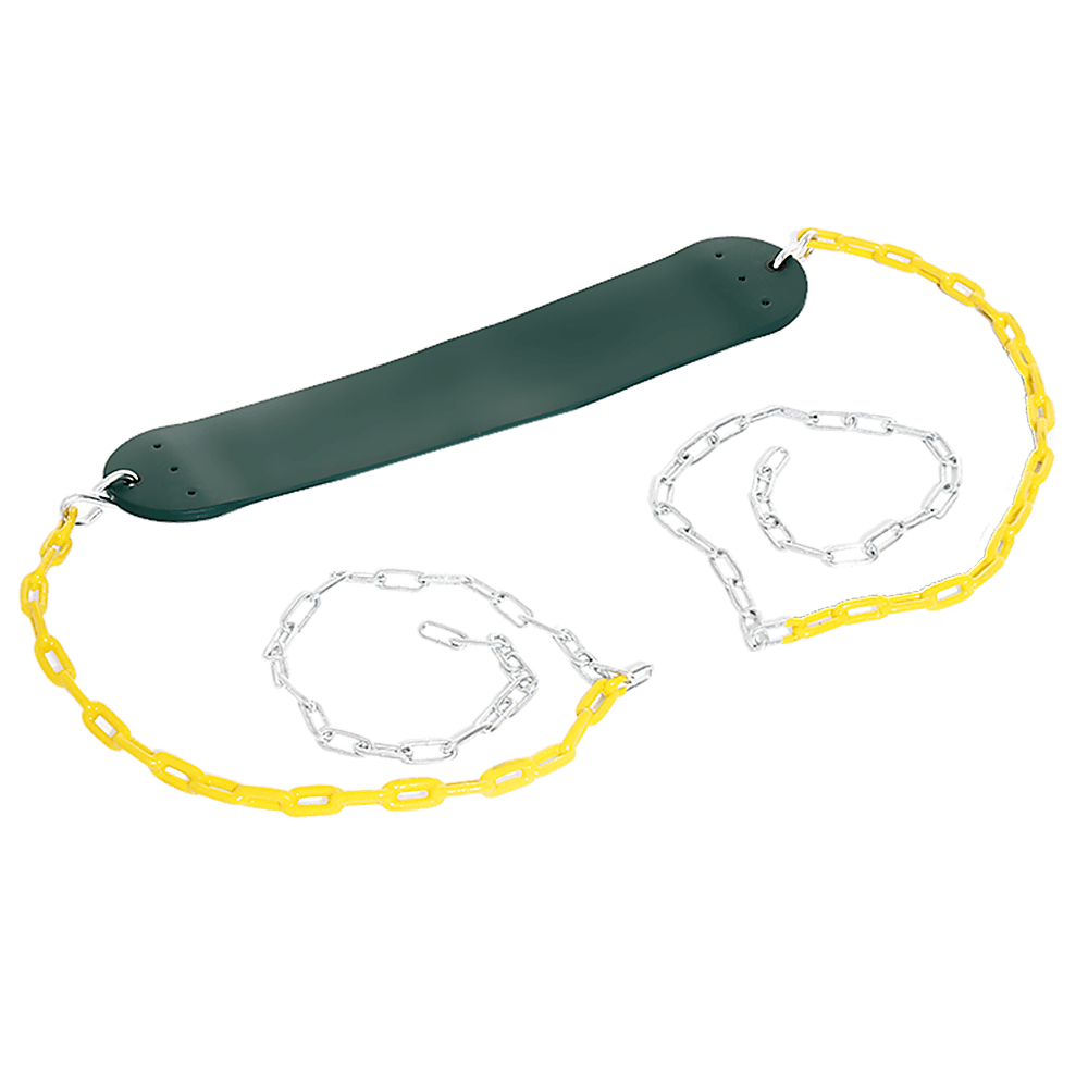 2 Pack Swings Seats Heavy Duty 66" Chain Plastic Coated Playground Swing