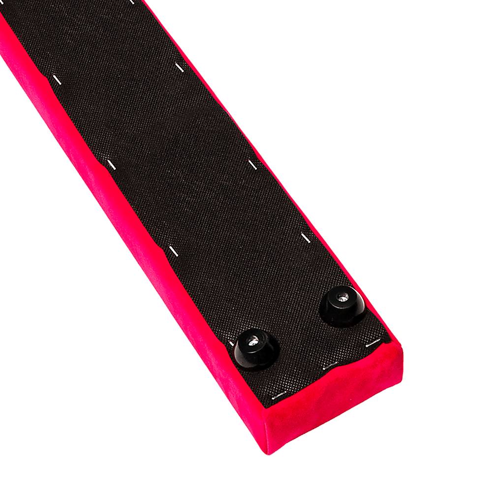 2.4m (8FT) Gymnastics Folding Balance Beam Pink Synthetic Suede