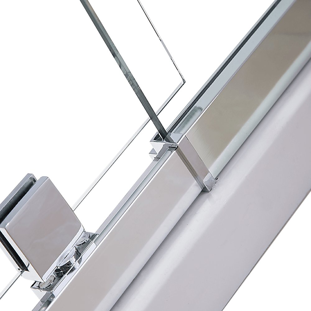 Adjustable Semi Frameless Shower Screen (74~82) x 195cm Australian Safety Glass