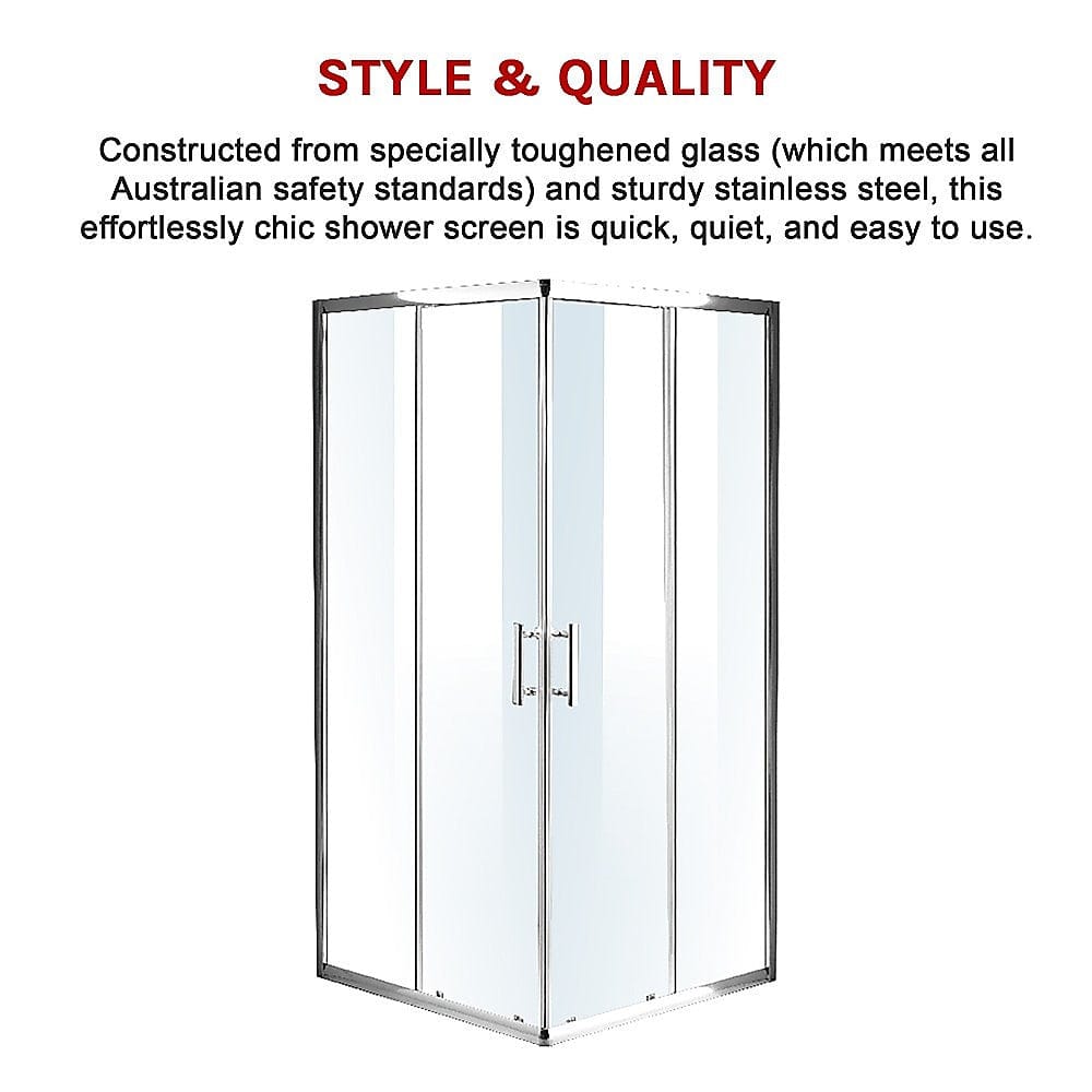 Shower Screen 1200x900x1900mm Framed Safety Glass Pivot Door By Della Francesca