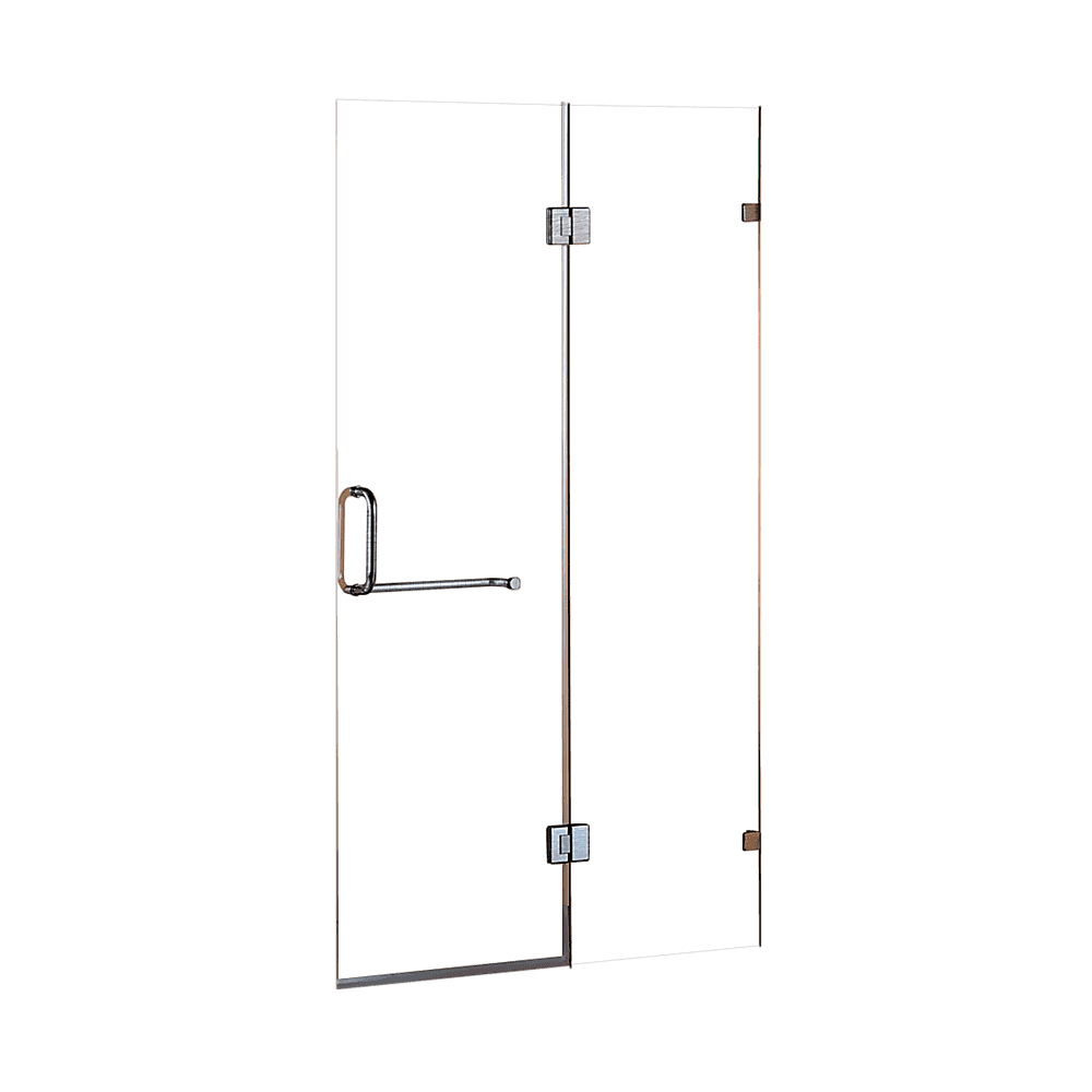 120 x 200cm Wall to Wall Frameless Shower Screen 10mm Glass By Della Francesca
