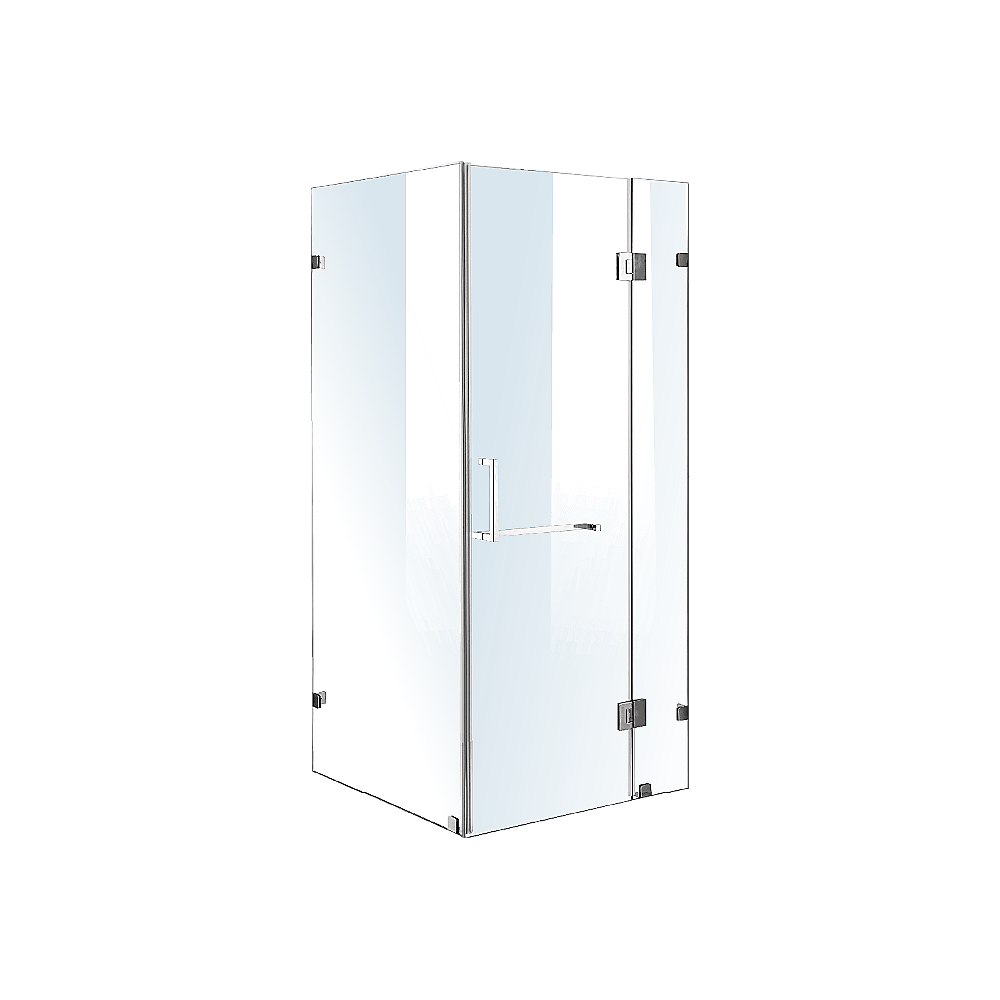 1000 x 700mm Frameless 10mm Glass Shower Screen By Della Francesca