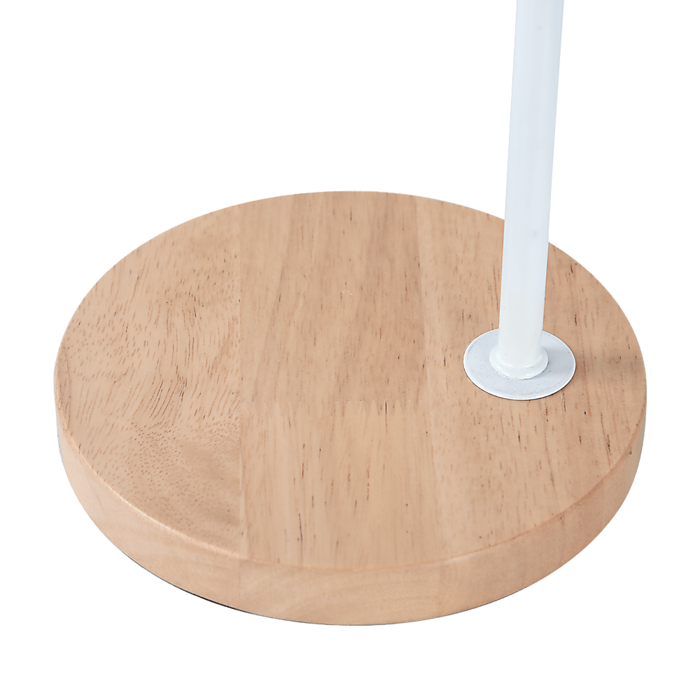 Modern Table lamp Desk Light Timber Base Bedside Bedroom White