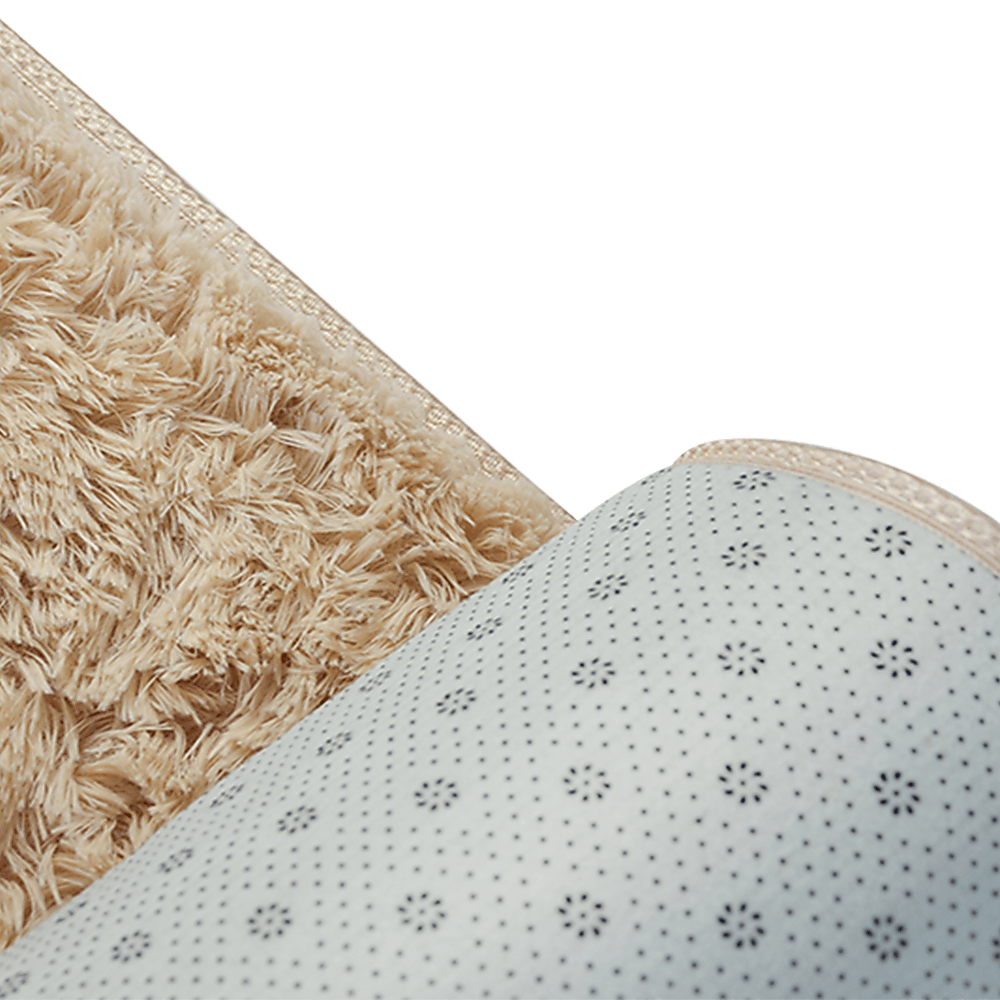 230x160cm Floor Rugs Large Shaggy Rug Area Carpet Bedroom Living Room Mat - Beige
