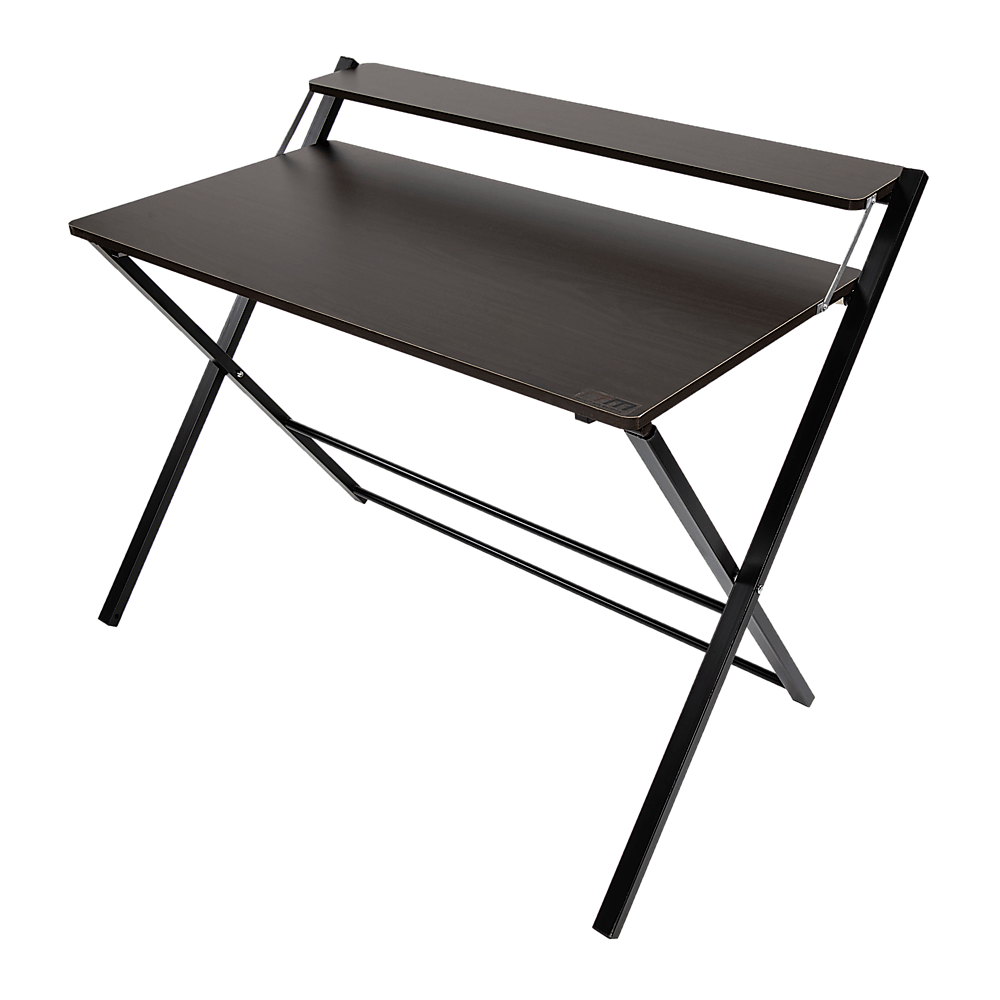 Folding Desk with Shelf Computer Laptop PC Table Side Home Office Furniture