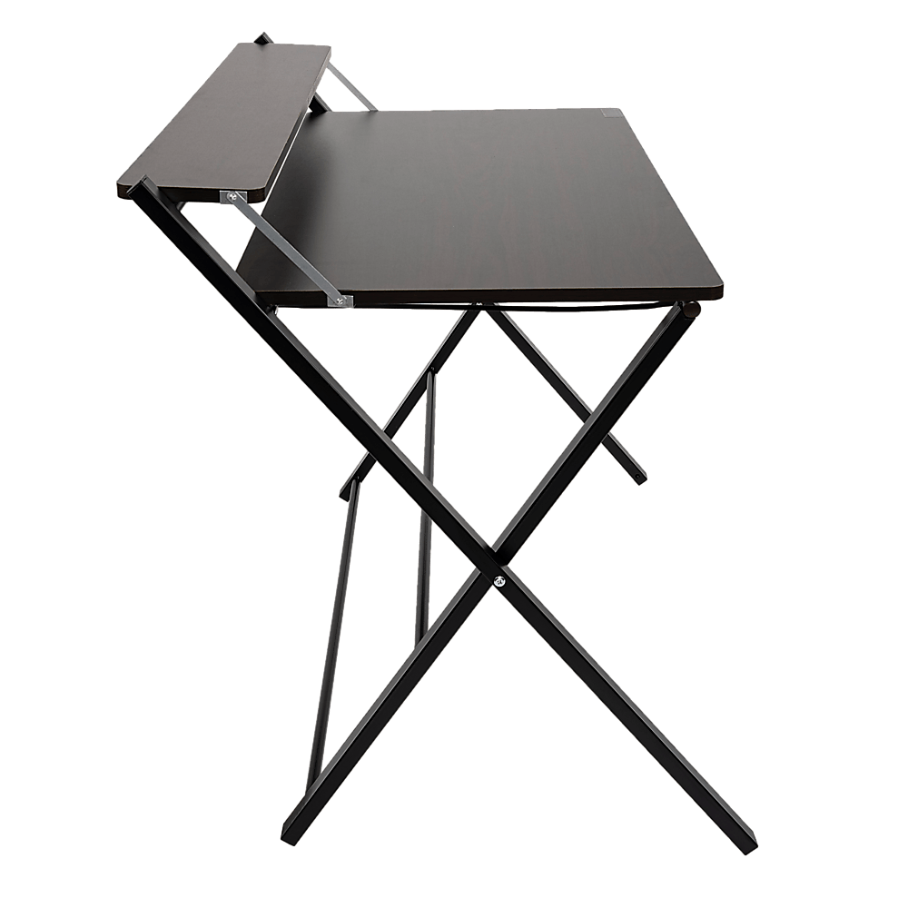Folding Desk with Shelf Computer Laptop PC Table Side Home Office Furniture