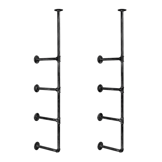 Wall Shelves Display Bookshelf Industrial DIY Pipe Shelf Rustic Brackets