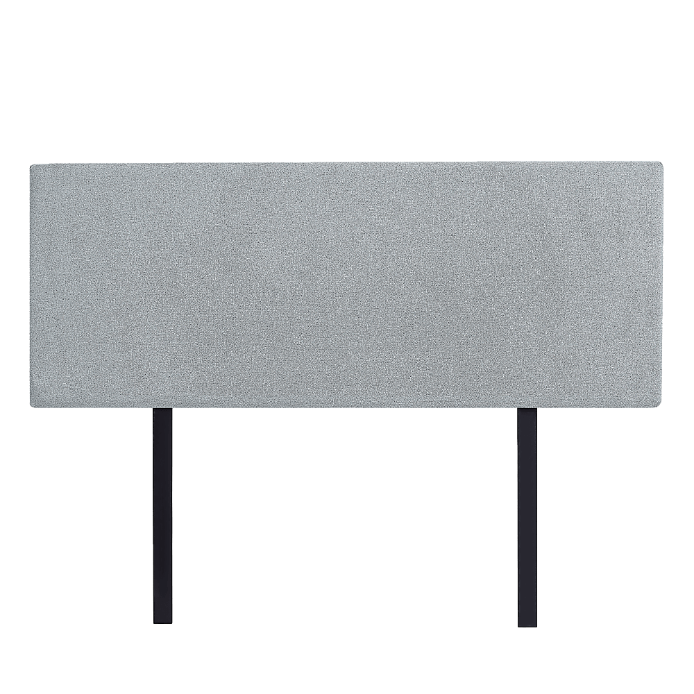 Linen Fabric Queen Bed Deluxe Headboard Bedhead - Stone Grey