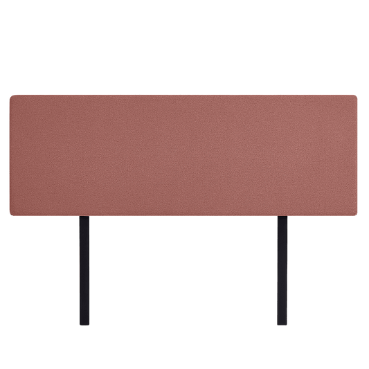 Linen Fabric King Bed Deluxe Headboard Bedhead - Pearl Copper Brown