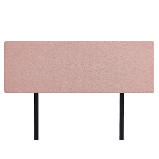 Linen Fabric King Bed Deluxe Headboard Bedhead - Pale Pink