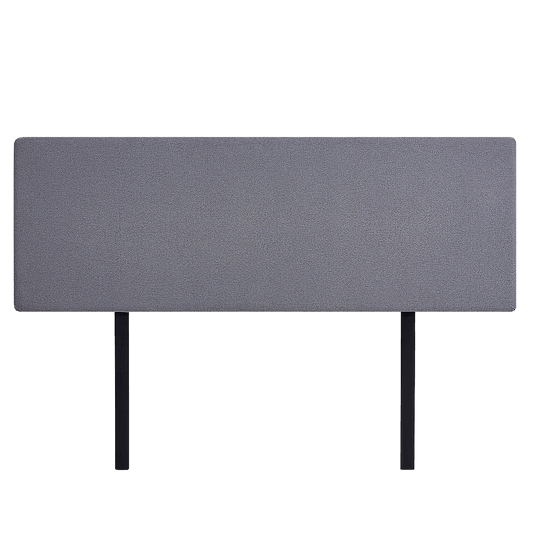 Linen Fabric King Bed Deluxe Headboard Bedhead - Slate Ash