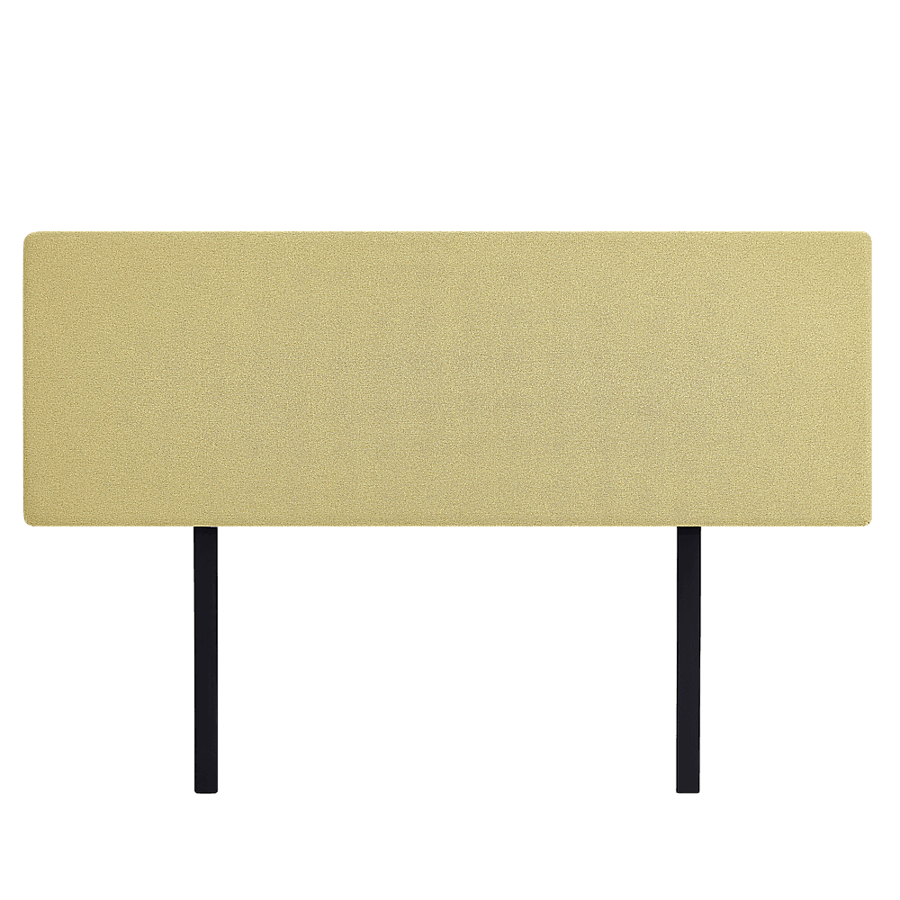 Linen Fabric King Bed Deluxe Headboard Bedhead - Sulfur Yellow