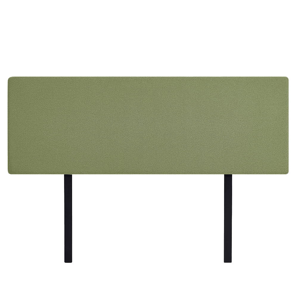 Linen Fabric King Bed Deluxe Headboard Bedhead - Olive Green