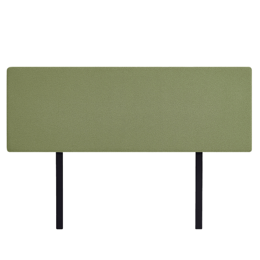 Linen Fabric King Bed Deluxe Headboard Bedhead - Olive Green