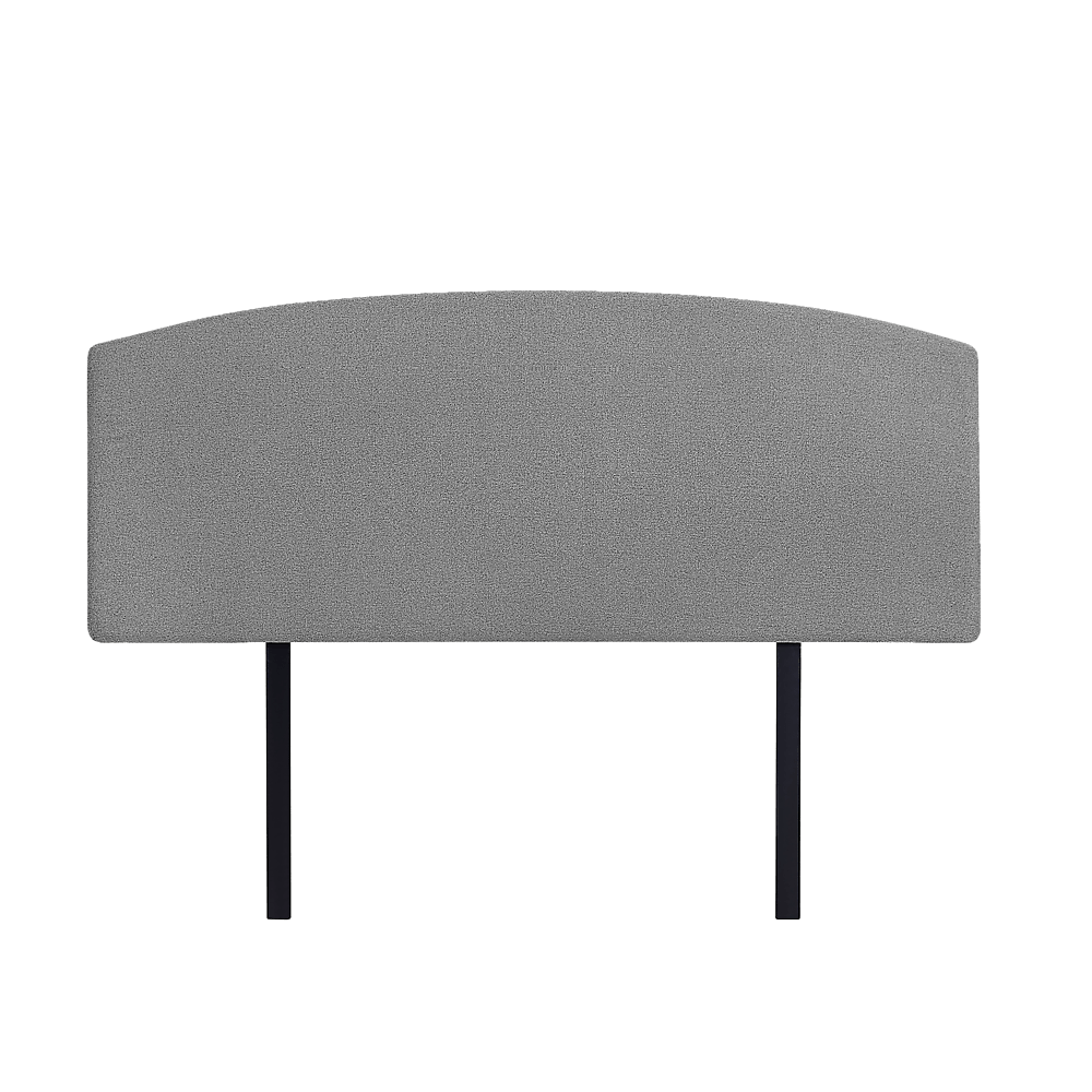 Linen Fabric Double Bed Curved Headboard Bedhead - Night Ash