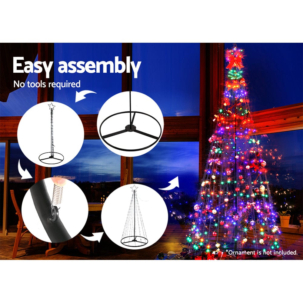 2.1M Christmas Tree 264 LED Solar Jingle Jollys