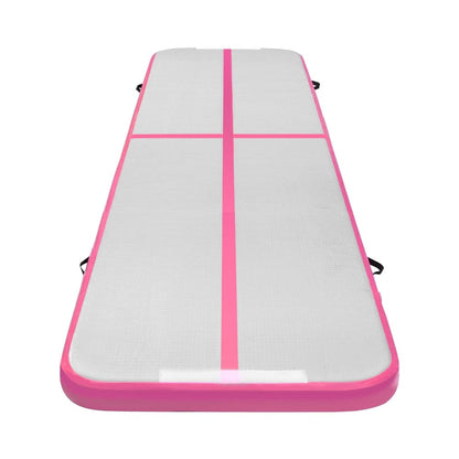 Everfit 4M Air Track Gymnastics Tumbling Exercise Cheerleading Mat Inflatable Pink
