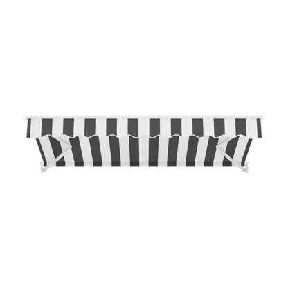 Instahut Retractable Folding Arm Awning Manual Sunshade 2.5Mx2M Grey White