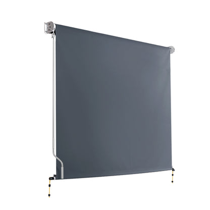 Instahut 1.8X2.5M Outdoor Blinds Awning Roll Down Canopy Retractable Outdoor Blinds Window Shade Grey
