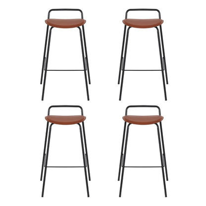 4x Artiss Bar Stools Kitchen Counter Dining Chair Metal Brown
