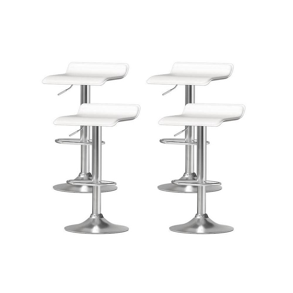 Artiss 4x Bar Stools Faux Leather Chair White