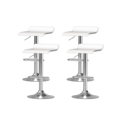 Artiss 4x Bar Stools Faux Leather Chair White