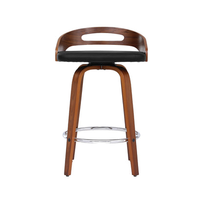 Artiss 4x Bar Stools Swivel Dining Chairs Low Back Counter Seat PU Cushion