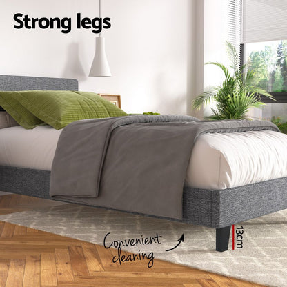 Artiss Bed Frame King Single Size Grey NEO