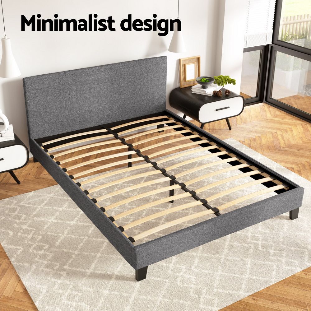 Artiss Bed Frame Queen Size Grey NEO
