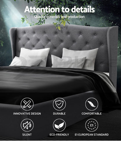 Artiss Bed Frame Queen Size Grey PIER