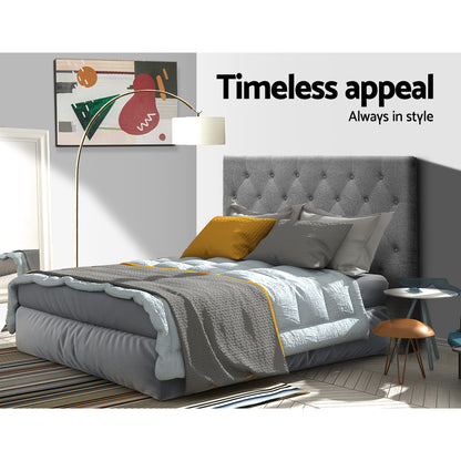 Artiss Bed Head Headboard King Single Size Fabric - CAPPI Grey