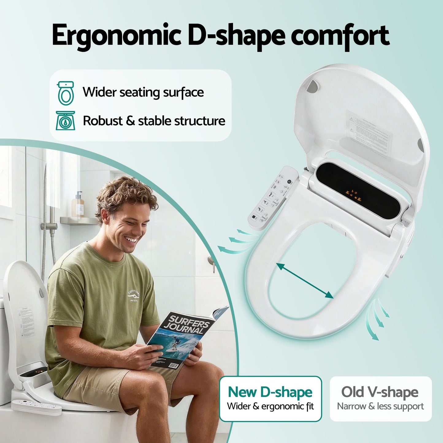 Cefito Smart Electric Bidet Toilet Seat LED Display Heated Dryer WaterMark