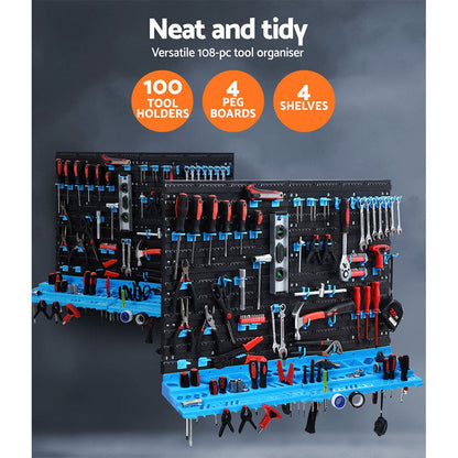 Giantz 108 Storage Bin Rack Wall Mounted