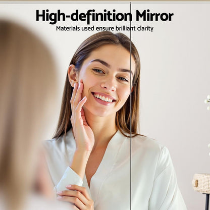 Cefito Bathroom Mirror Cabinet Medicine Adjustable Shelves Wall Hung 700x750mm White