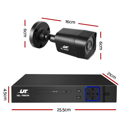 UL-TECH 1080P Security Camera System 8CH DVR with 8 CCTV Square Cameras