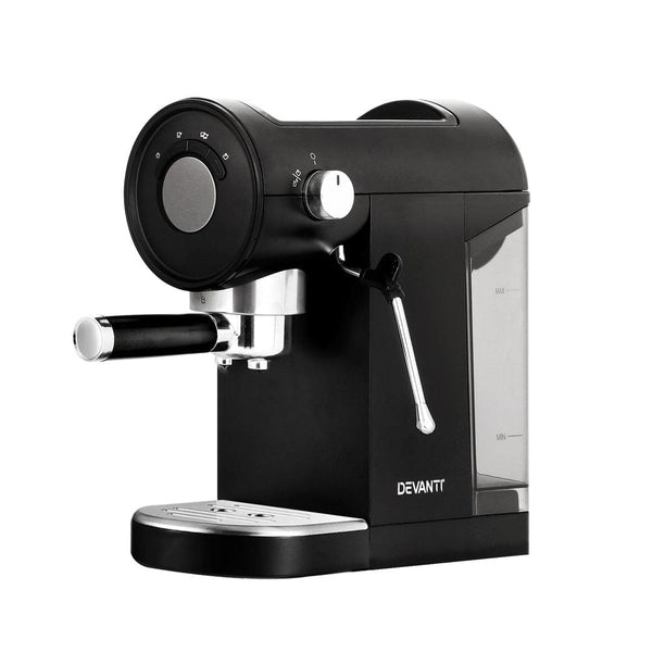 Devanti 20 Bar Coffee Machine Espresso Cafe Maker Black