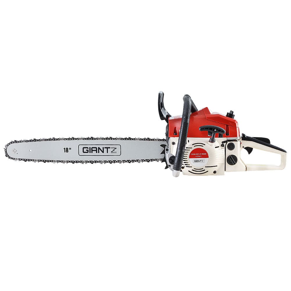 Giantz Chainsaw Petrol 75CC 18" Bar Commercial E-Start Pruning Chain Saw
