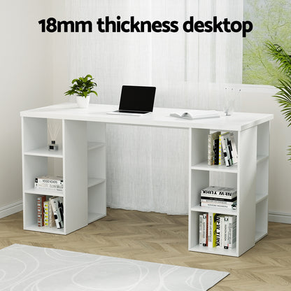 Artiss Computer Desk Bookshelf White 150CM