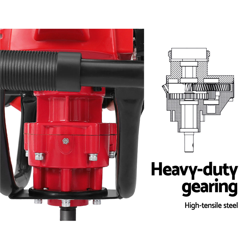 Giantz Post Hole Digger Motor Only Engine Petrol Red