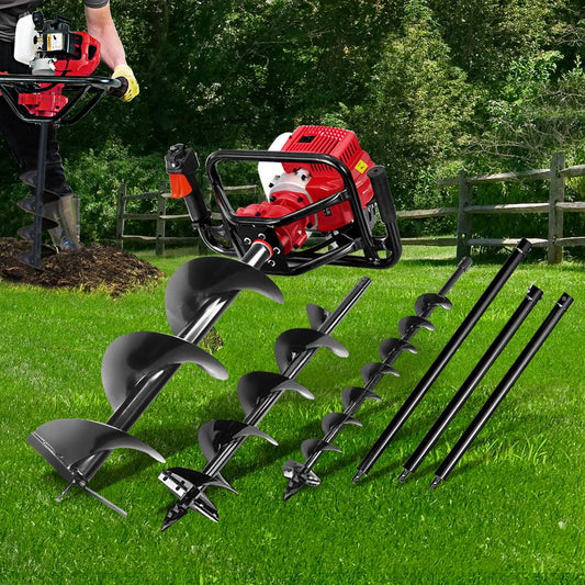 Giantz Post Hole Diggers Petrol Digger Extension Auger Bits