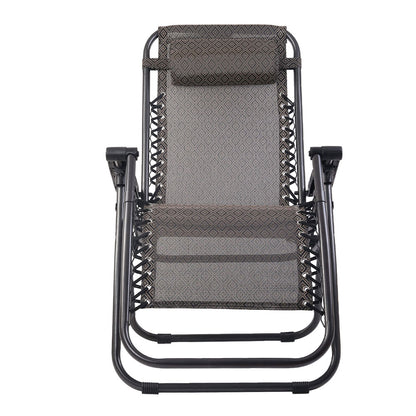 Gardeon 2PC Zero Gravity Chair Folding Outdoor Recliner Adjustable Sun Lounge Camping Beige