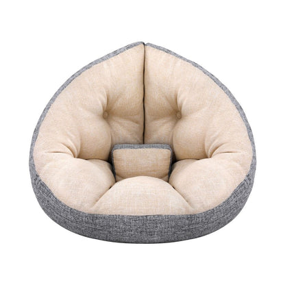 Artiss Floor Lounge Sofa Bed Chair Foldable Washable Beige