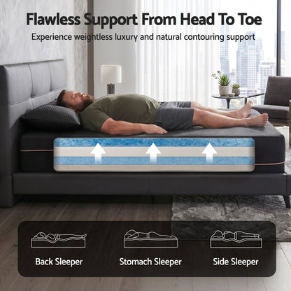 Giselle Single Cooling Memory Foam Mattress Medium Firm with Gel Comfort 30cm